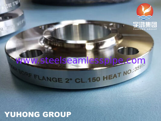 F304H kalıplı kaydırma üstü yükseltilmiş yüz flange paslanmaz çelik RF flange