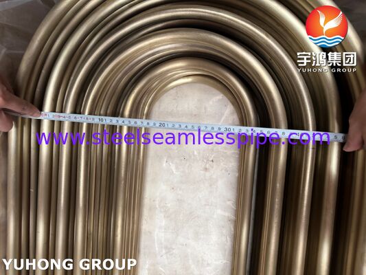 ASME SB111 C44300 Eşanjör için U-Bend Bakır Alaşımlı Boru