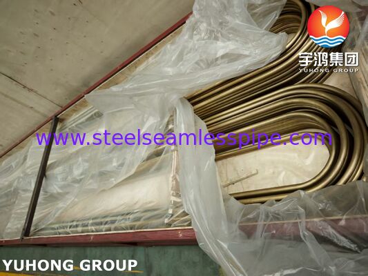ASME SB111 C44300 Eşanjör için U-Bend Bakır Alaşımlı Boru