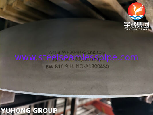 ASME SA403 / ASTM A403 WP304H Son Kapağı ASME B16.9 Paslanmaz Çelik Buttweld Boru Fittings
