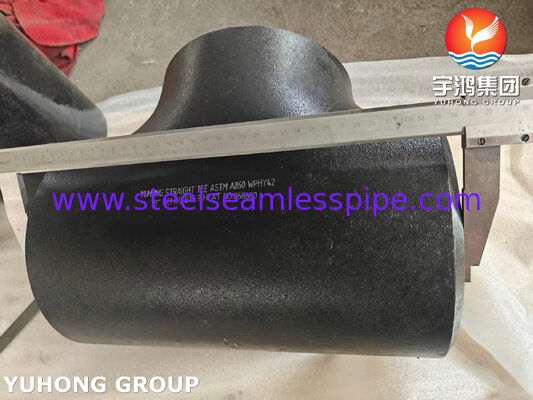ASTM A860 WPHY 42 Karbon Çelik Düz Tee ASME B16.9 Çelik Buttweld Boru Fittings
