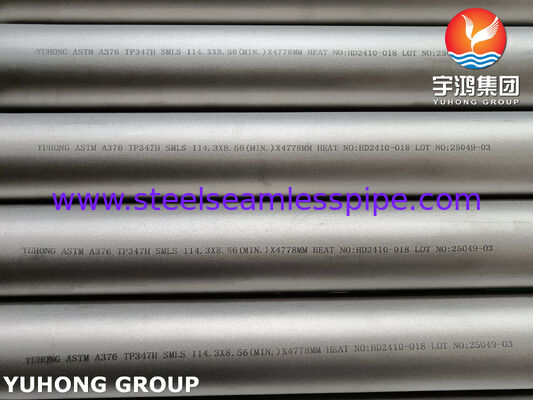 ASTM A376 TP347H dikişsiz tüp Nb-stabilize edilmiş 515MPa 900°C'ye kadar süper ısıtıcı yeniden ısıtıcı çatlama fırını için