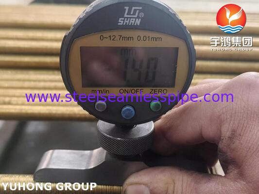 ASME SB111 C68700 Kabuklu ve tüplü ısı değiştiriciler için düşük kanatlı borular