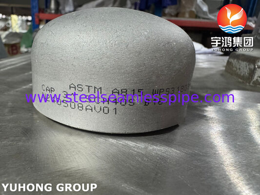 ASTM A815 WPS31803 Dupleks Paslanmaz Çelik Boru Kapağı Duplex 2205 Boru Bileşenleri Son Kapağı