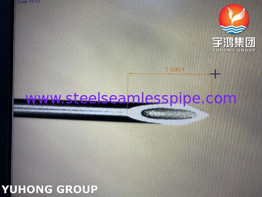 SUS304 26G Tıbbi Dereceli Paslanmaz Çelik EMG İğneleri İçin Geri Kesilmiş İğne Tüpü ISO9626
