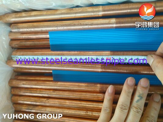 ASTM B111 C12200 Isı Eşanjörü Kondenseri için Bakır Dikişsiz Boru Fosfor-Deoksitlenmiş