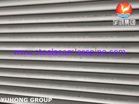 ASTM A268 TP430, UNS S43000 Paslanmaz Çelik Dikişsiz Tüpler Isı Değiştiricisi Tüpler için