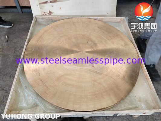 ASME SB171 UNS C46400 Donanma Brass Plate Forged Blank Circle Bakır Alaşım Forging Disc