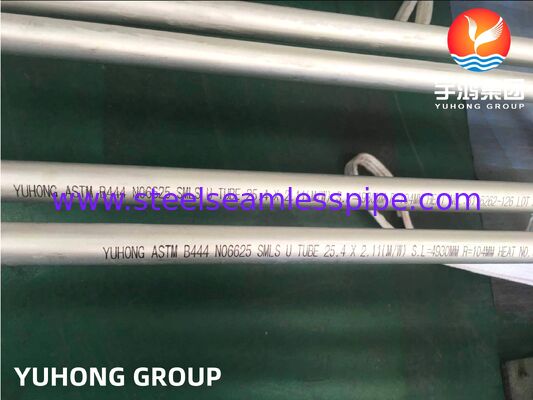 ASTM B444 Inconel 625 Dikişsiz U Büküm Boru, Kabuk ve Borulu Eşanjörler için