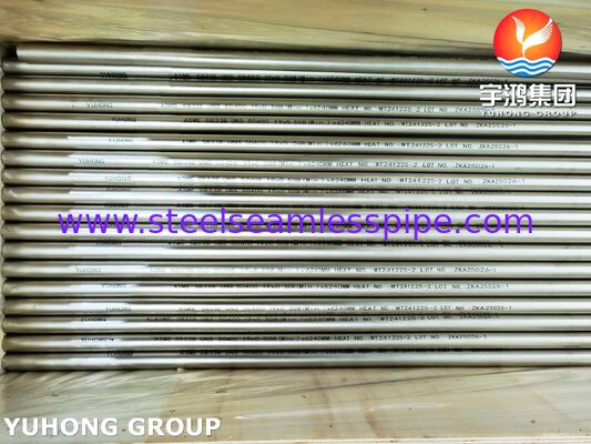 ASTM B338 Kalite 2 Titanyum Dikişsiz Tüp UNS R50400 parlak kızartılmış yüzeyli ısı değiştiriciler için
