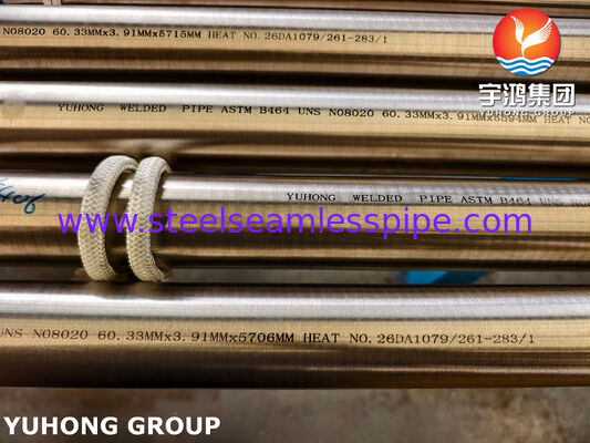 ASTM B464 UNS N08020 CARPENTER 20 NICKEL ALLOY WELDED PIPE NS143