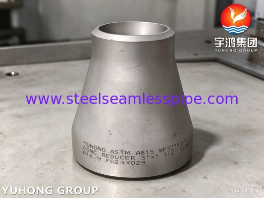 ASTM A815 Super Duplex 2507 Seamless Concentric Reducer Buttweld Pipe Reducer for Offshore Oil and Gas