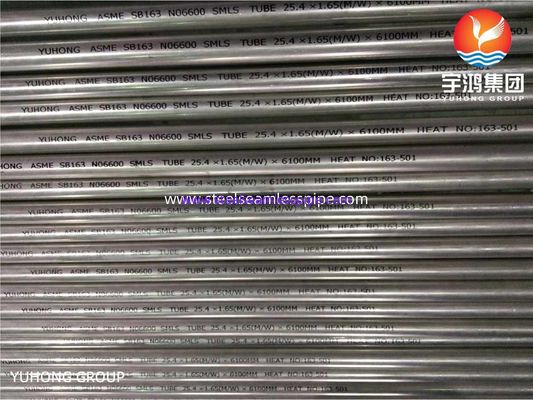 Nikle Alaşımlı boru Inconel 600 Isı Değiştiricisi SB163 UNS N06600 için dikişsiz boru