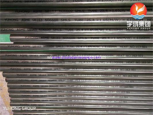 Nikle Alaşımlı boru Inconel 600 Isı Değiştiricisi SB163 UNS N06600 için dikişsiz boru
