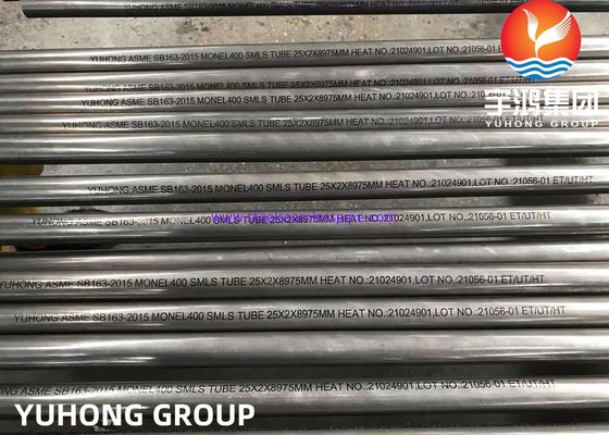 ASME SB163 UNS N04400 / Monel 400 Nikel Alaşımı Dikişsiz Isı Değiştiricisi Tüpü