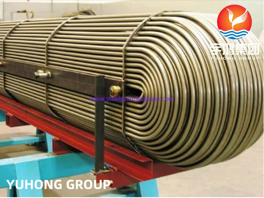 ASTM B111 UNS C68700 Alüminyum Brass Tube U Bend Tube Isı Değiştiricisi Tube