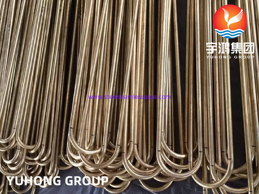 ASTM B111 UNS C68700 Alüminyum Brass Tube U Bend Tube Isı Değiştiricisi Tube