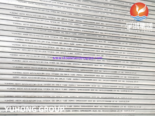 ASTM A213 TP304 / TP304L Paslanmaz Çelik Isı Değiştiricisi için Dikişsiz Tüp