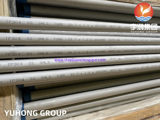 ASTM A213 TP304 / TP304L Paslanmaz Çelik Isı Değiştiricisi için Dikişsiz Tüp