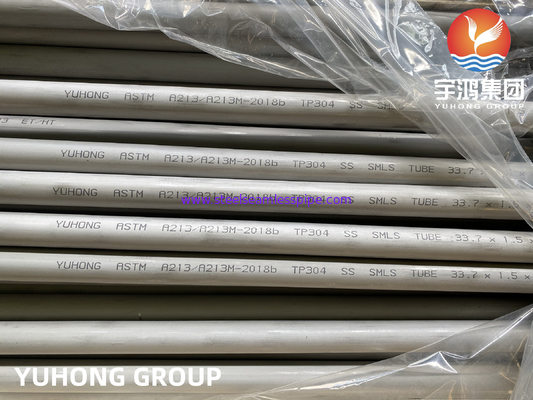 ASTM A213 TP304 / TP304L Paslanmaz Çelik Isı Değiştiricisi için Dikişsiz Tüp