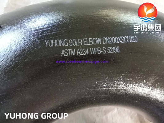 ASTM A234 WPB Karbon çelik dirseği, uzun yarıçap (LR), Butt-weld boru dikişsiz B16.9