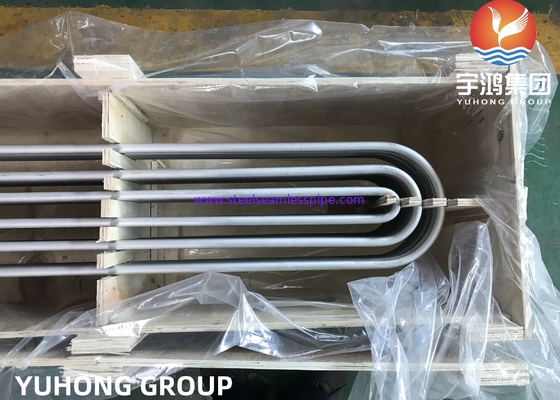 ASME SA213 / SA213M-2013 TP347 / TP347H Paslanmaz Çelik U Bükme Borusu 25.4MM X 2.11MM X 6000MM ET / HT