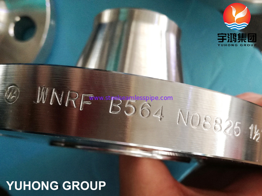 UNS N08825 Saldırma Boynuzlu WNRF Flanş ASTM B564 INCOLOY825 B16.5