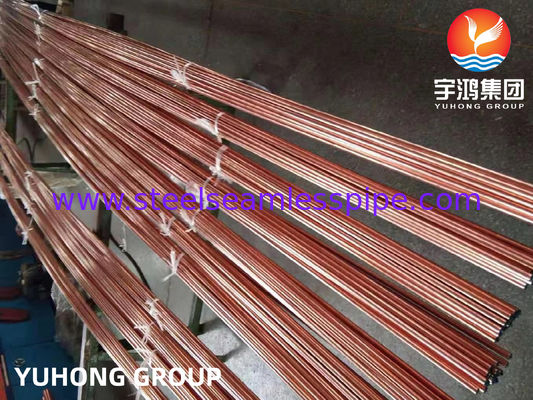 ASTM B111 / ASME SB111 TP2 UNS C12200 DHP Bakır Tüp Dudsuz Isı Değiştiricisi Tüp