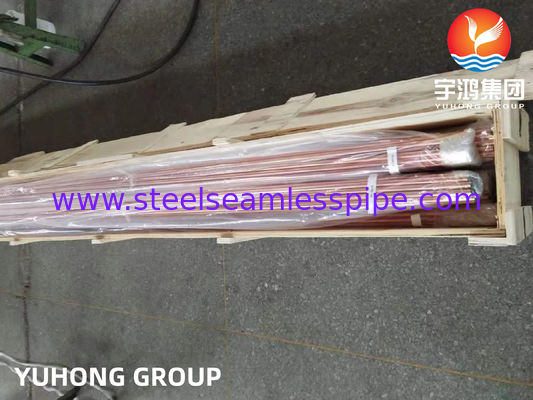 ASTM B111 / ASME SB111 TP2 UNS C12200 DHP Bakır Tüp Dudsuz Isı Değiştiricisi Tüp