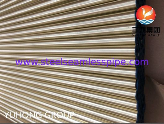 ASTM B111 C44300 O61 Dikişsiz Bakır Boru Pirinç Bakır Yuvarlak Boru Isı Eşanjörü Uygulamaları İçin