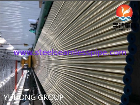 ASTM B111 C44300 O61 Dikişsiz Bakır Boru Pirinç Bakır Yuvarlak Boru Isı Eşanjörü Uygulamaları İçin