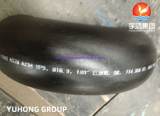ASTM A234 WP9 180 derece geri dönüş dirseği alaşımlı çelik Buttweld montu