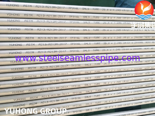 ASTM A213 TP316L S31603 SUS316L Paslanmaz Çelik Dikişsiz Isı Değiştiricisi Tüp