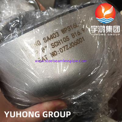 ASTM A403 WP316L 1.4404 Son Kapağı Paslanmaz Çelik Buttweld Bağlantısı