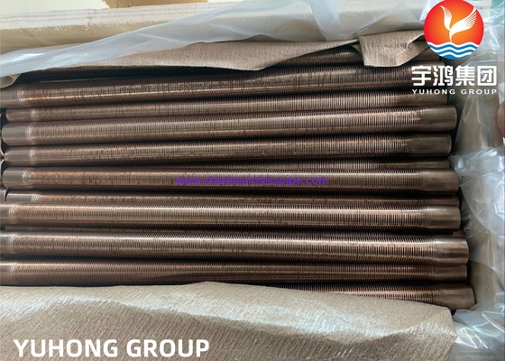 ASME SB111 C70600 Ekstrüde Düşük Kanatlı Boru | CuNi 90/10 Eşanjör Boruları
