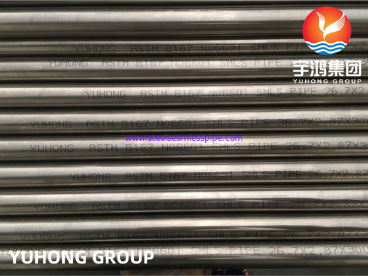 ASTM B167, ASME SB167 Inconel 601 UNS N06601 Nikel alaşımlı çelik dikişsiz boru