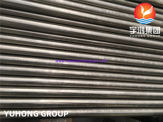 ASTM B167, ASME SB167 Inconel 601 UNS N06601 Nikel alaşımlı çelik dikişsiz boru