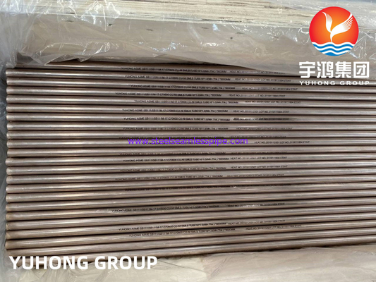 ASTM B111/ ASME SB111 C70600 Isı değiştiricisi için bakır-nikel alaşımı dikişsiz tüp