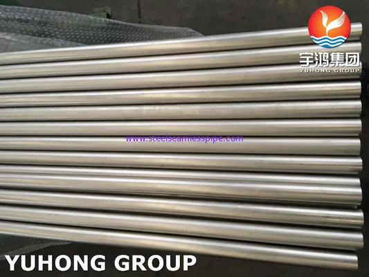 ASME SB338 GR.7 / UNS R52400 Titanyum alaşımlı dikişsiz ısı değiştiricisi tüpü