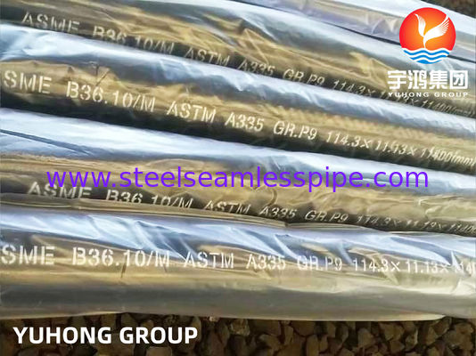 P9 ALAŞIMLI ÇELİK DİKİŞSİZ BORU ASTM A335 / ASME SA335 SİYAH KAPLAMA