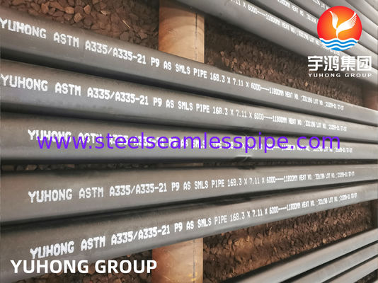 P9 ALAŞIMLI ÇELİK DİKİŞSİZ BORU ASTM A335 / ASME SA335 SİYAH KAPLAMA