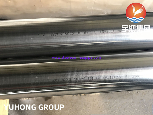 Nikel alaşımlı boru ASTM B729 Alaşım 20,N08020, 2.4660 Hastelloy boru