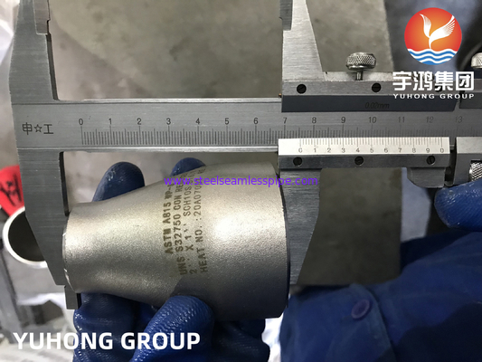 ASTM A815 UNS S32750 Süper Dupleks Çelik Boru Montajı Konsantrik Redüktör