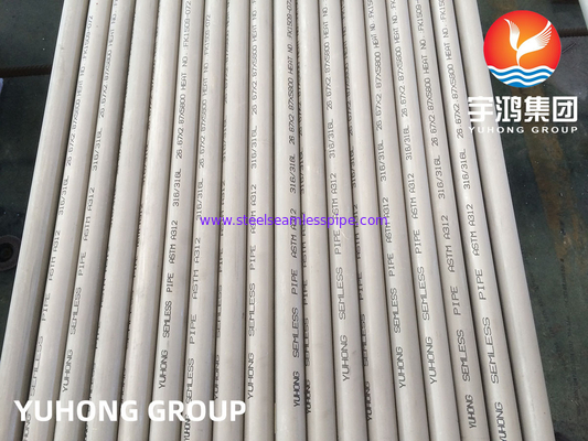 ASTM A312 TP316L Östenitik Paslanmaz Çelik Dikişsiz Boru ASME BPV Kodu U Damgası İçin