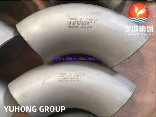 ASTM B366 UNS N10276 / Hastelloy C276 Dirseği Hastelloy Çelik Buttweld Montajı