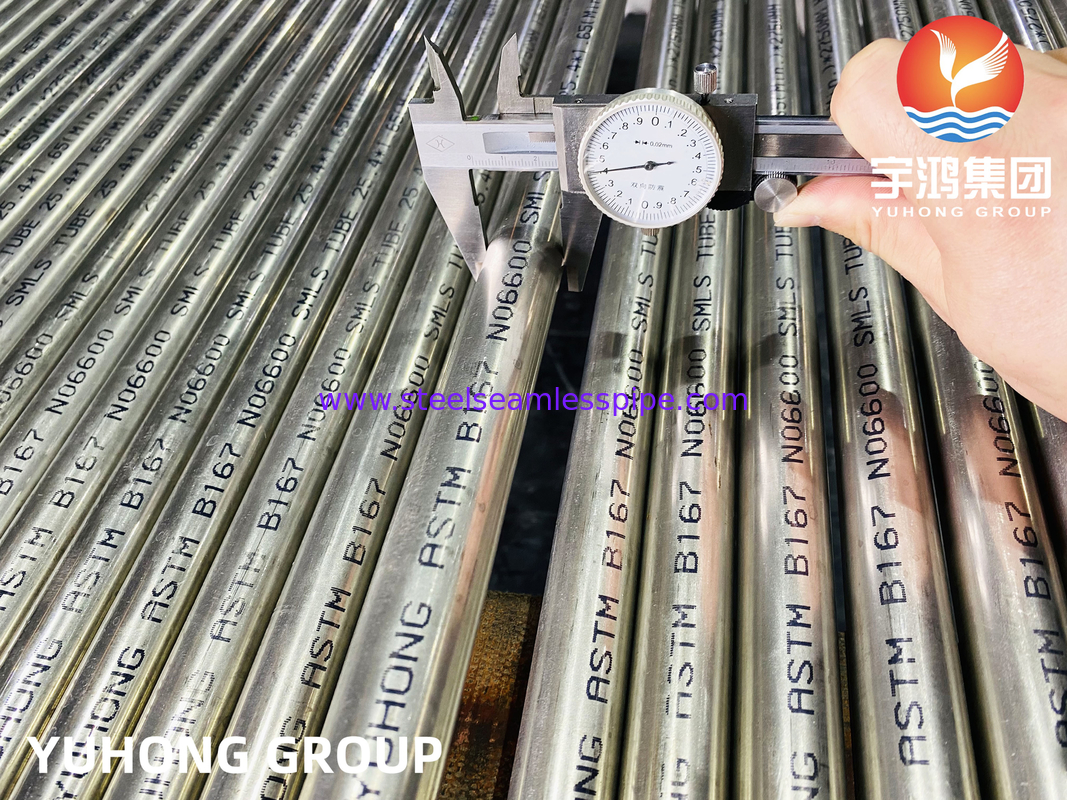 Nükleer reaktör Kullanılmış tüp ASTM B167 Inconel 600 / UNS N06600 Dikişsiz Tipi