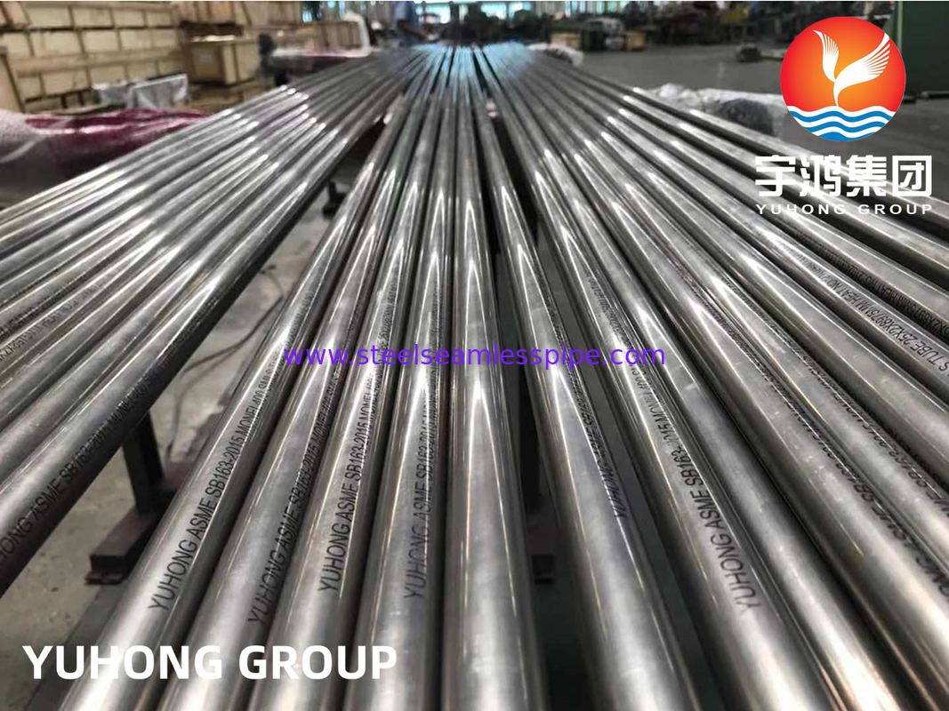 Eşanjör Nikel Alaşımlı Borular Yüksek Hassasiyetli ASME SB163 / SB167 Standart Dikişsiz Nikel Alaşımlı Borular