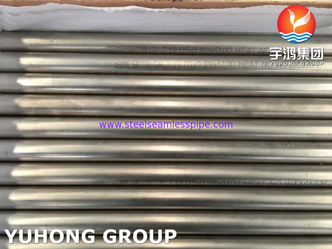 ASTM B338 Gr7 Kondenser Eşanjör için Dikişsiz ve Kaynaklı Titanyum Alaşımlı Borular