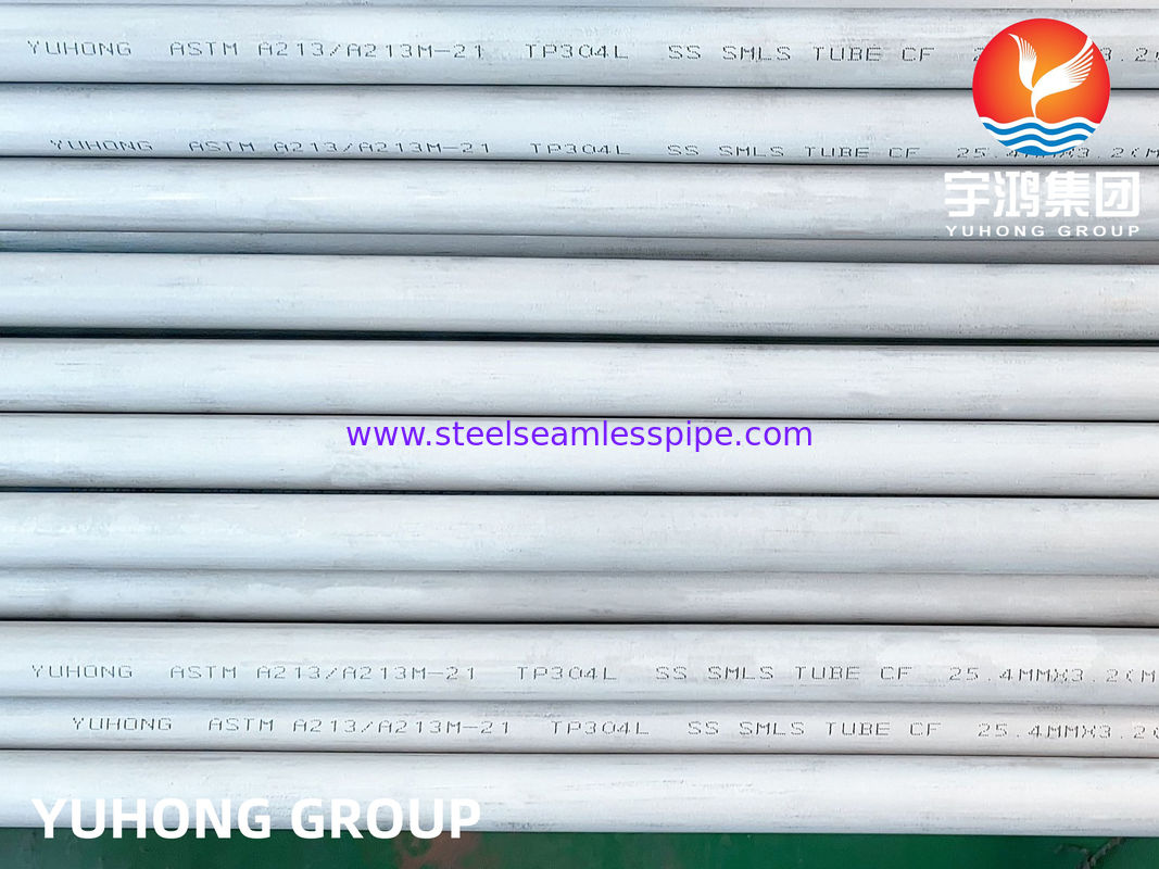 ASTM A213 TP304L Eşanjör Kimyasalları İçin Paslanmaz Çelik Dikişsiz Borular