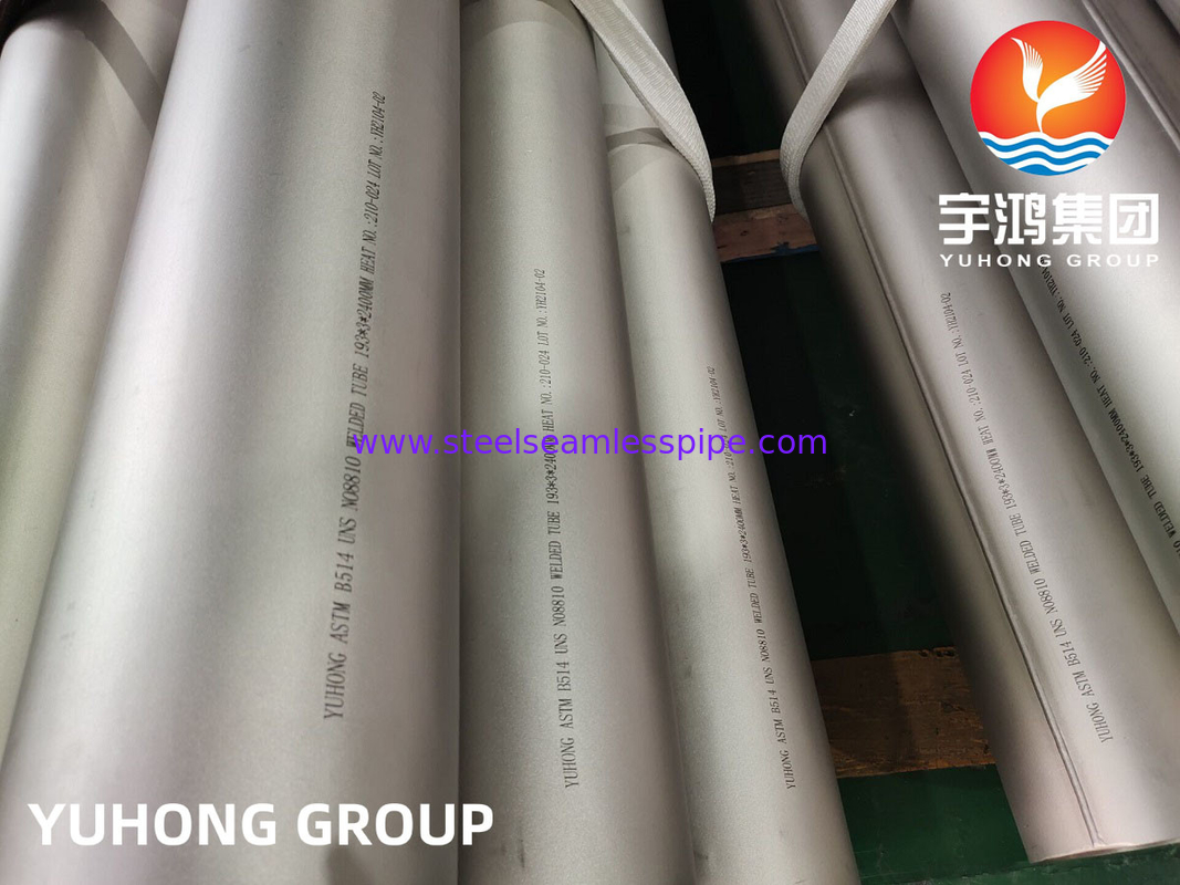 ASTM B514 Inconel 800H UNS N08800 Gaz işleme yönelik Inconel Nikel Alaşımlı Kaynaklı Boru